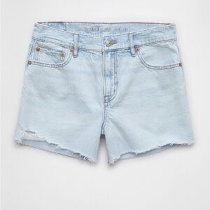 American Eagle AE Strigid Ripped Super High-Waisted Relaxed Denim Short